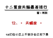 12星座二货排行榜，快看看你第几？-12星座的搞笑排名图片